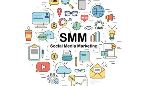 social media marketing icons and strategy illustration freelance digital marketing strategist in kochi